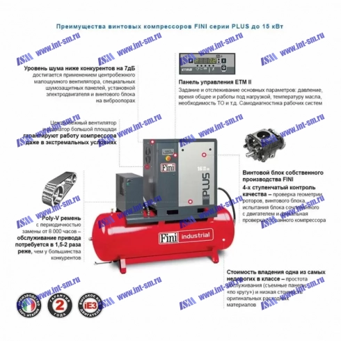 Винтовой компрессор без ресивера FINI PLUS 11-10